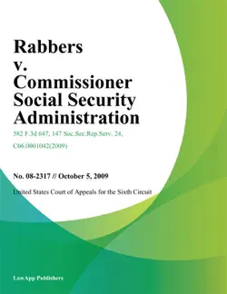 rabbers v. commissioner social security administration book cover image