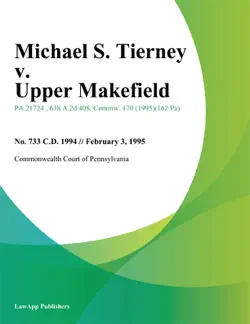 michael s. tierney v. upper makefield book cover image