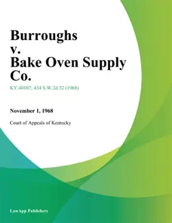 burroughs v. bake oven supply co. imagen de la portada del libro