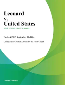leonard v. united states imagen de la portada del libro