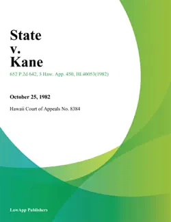 state v. kane book cover image
