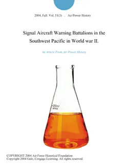 signal aircraft warning battalions in the southwest pacific in world war ii. book cover image