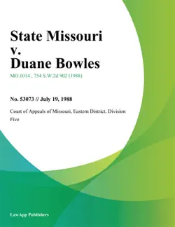 state missouri v. duane bowles book cover image