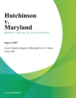 hutchinson v. maryland imagen de la portada del libro