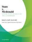 State v. Mcdonald synopsis, comments