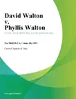 David Walton v. Phyllis Walton sinopsis y comentarios