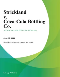 strickland v. coca-cola bottling co. book cover image
