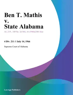 ben t. mathis v. state alabama book cover image