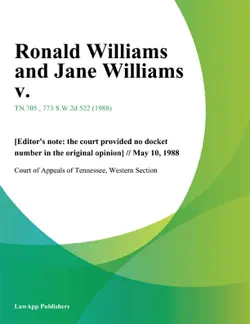 ronald williams and jane williams v. book cover image