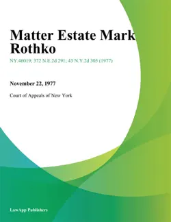 matter estate mark rothko book cover image