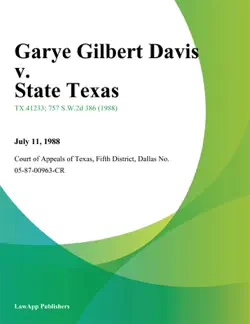 garye gilbert davis v. state texas book cover image