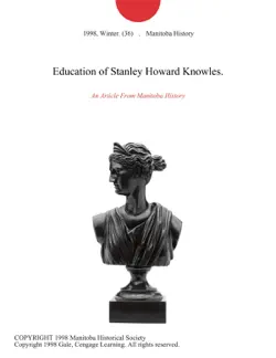 education of stanley howard knowles. imagen de la portada del libro