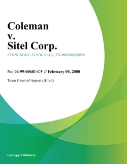 coleman v. sitel corp. book cover image