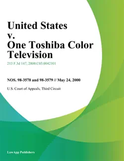 united states v. one toshiba color television book cover image