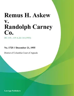 remus h. askew v. randolph carney co. imagen de la portada del libro