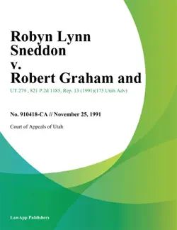 robyn lynn sneddon v. robert graham and book cover image