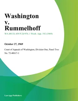 washington v. rummelhoff book cover image