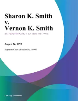 08/26/93 sharon k. smith v. vernon k. smith imagen de la portada del libro