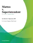 Matteo v. Superintendent sinopsis y comentarios