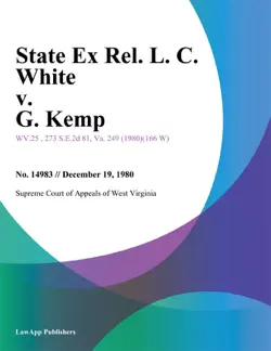 state ex rel. l. c. white v. g. kemp imagen de la portada del libro