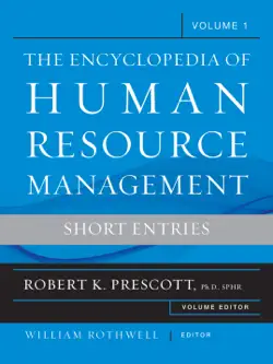 the encyclopedia of human resource management, volume 1 book cover image