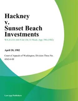 hackney v. sunset beach investments book cover image