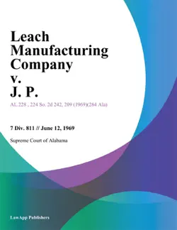 leach manufacturing company v. j. p. book cover image