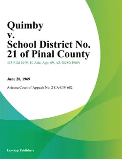 quimby v. school district no. 21 of pinal county book cover image
