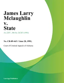 james larry mclaughlin v. state book cover image