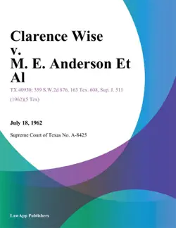 clarence wise v. m. e. anderson et al book cover image