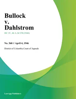 bullock v. dahlstrom book cover image
