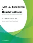 Alex A. Tarabolski v. Donald Williams synopsis, comments