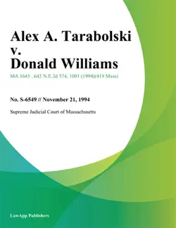 alex a. tarabolski v. donald williams book cover image