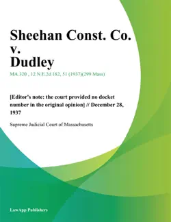 sheehan const. co. v. dudley book cover image
