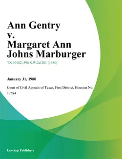 ann gentry v. margaret ann johns marburger book cover image