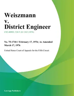 weiszmann v. district engineer imagen de la portada del libro
