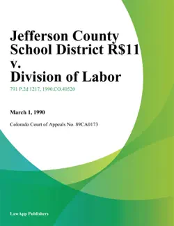 jefferson county school district r-1 v. division of labor book cover image