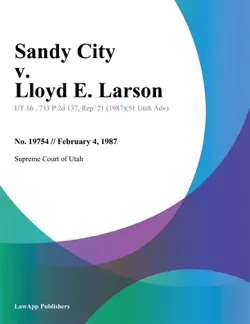 sandy city v. lloyd e. larson book cover image