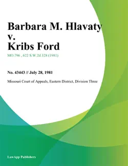 barbara m. hlavaty v. kribs ford book cover image