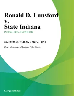 ronald d. lunsford v. state indiana imagen de la portada del libro