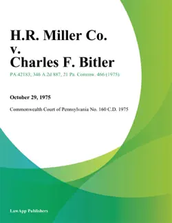 h.r. miller co. v. charles f. bitler book cover image