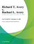 Richard T. Avery v. Rachael L. Avery synopsis, comments