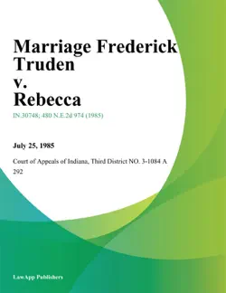 marriage frederick truden v. rebecca book cover image