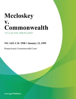 mccloskey v. commonwealth book cover image