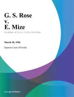 g. s. rose v. e. mize book cover image