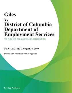 giles v. district of columbia department of employment services imagen de la portada del libro