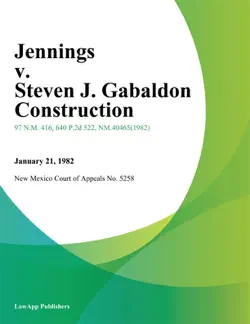 jennings v. steven j. gabaldon construction book cover image