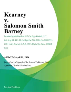 kearney v. salomon smith barney book cover image