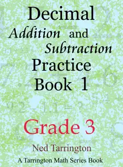decimal addition and subtraction practice book 1, grade 3 book cover image