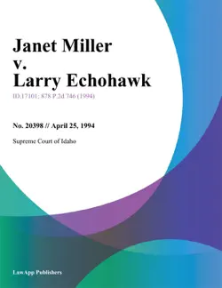 janet miller v. larry echohawk book cover image